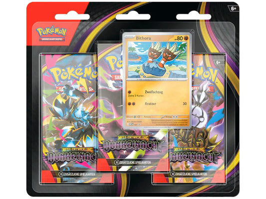Pokémon Drei-Boosterpack-Blister Mega-Entwicklung - Dunkelnacht