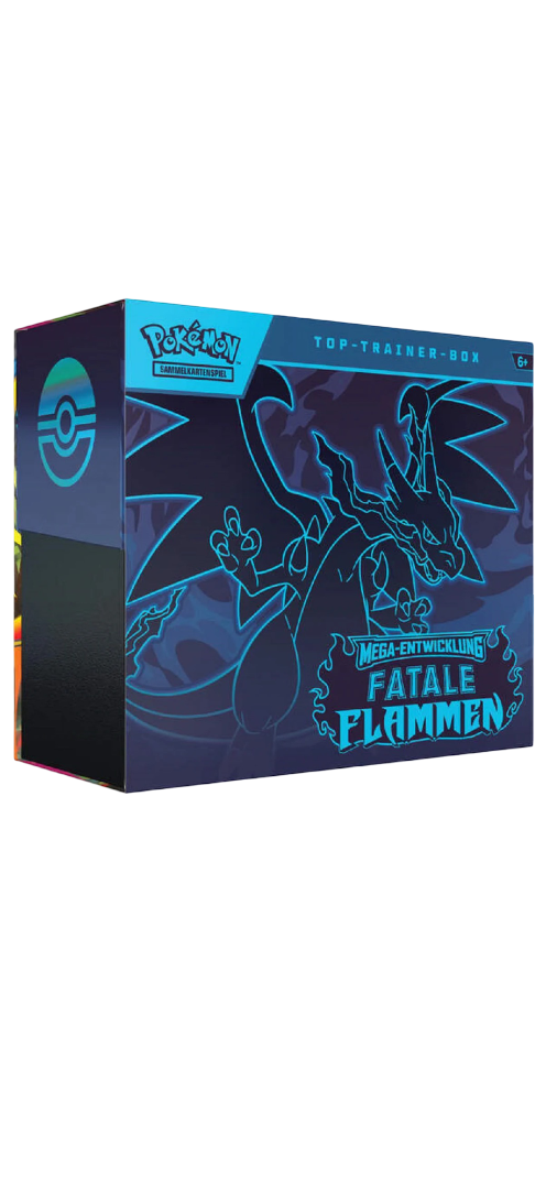 Pokémon Mega Entwicklungen – Fatale Flammen Top-Trainer-Box - Deutsch