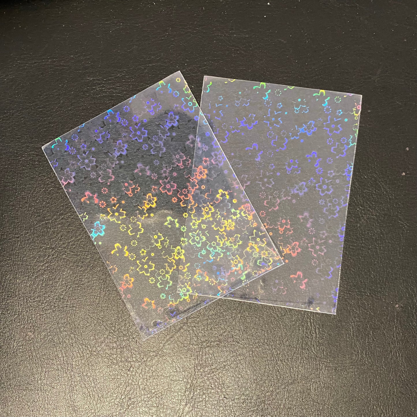 Holographische Kartenhüllen Flower 50 Stück
